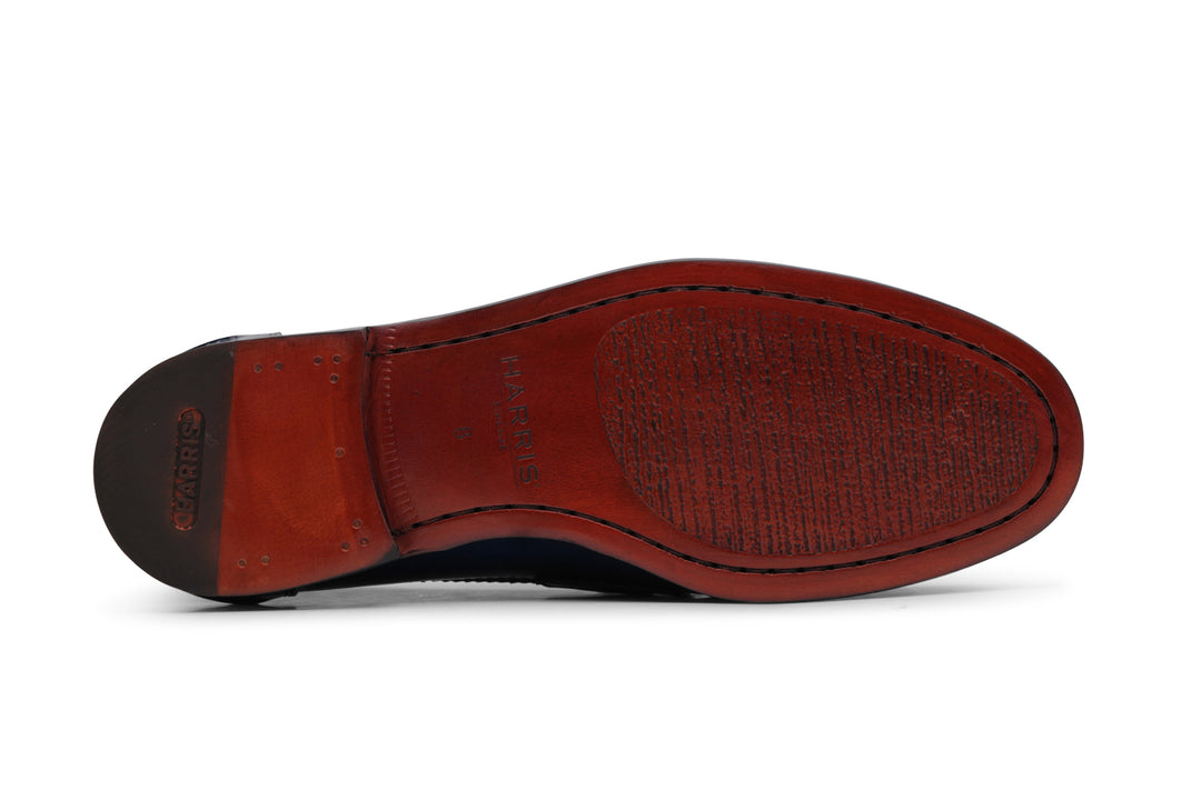 Hand -painted leather moccasin