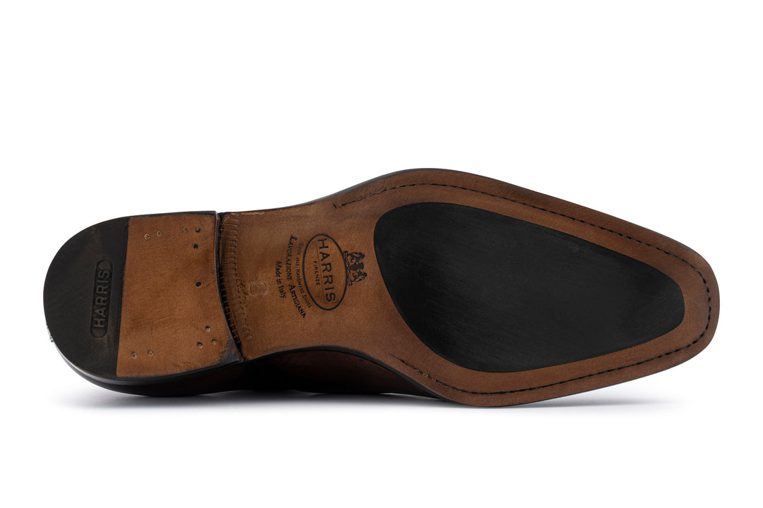 Hand-painted leather lace-up Testa di Moro