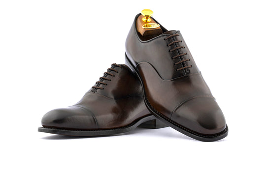 Hand-painted leather lace-up Testa di Moro