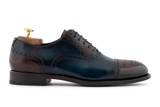 Cuir ombré français français avec des détails de brogue