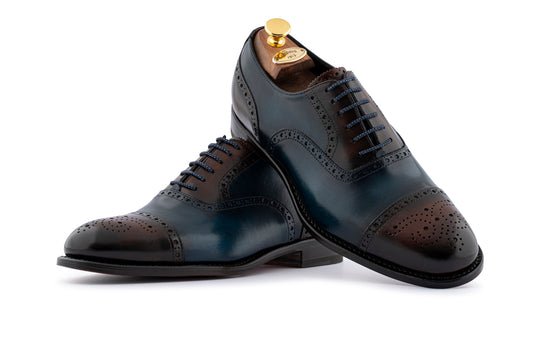 Cuir ombré français français avec des détails de brogue