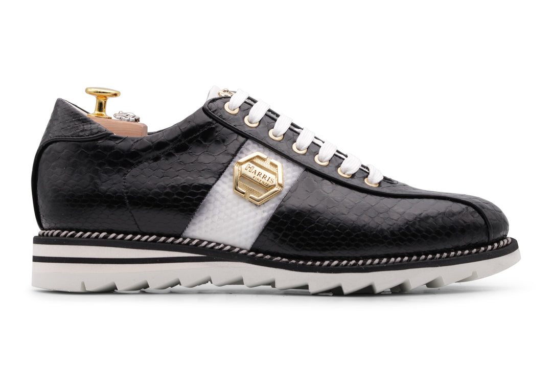 Sneakers in pelle pregiata