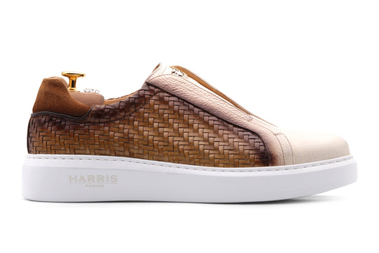 Arrendas de bifurcación en cuero entrelazado