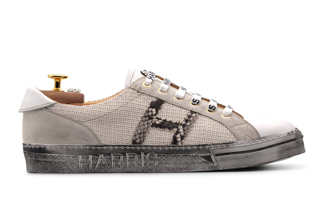 Baskets en cuir et en toile vintage