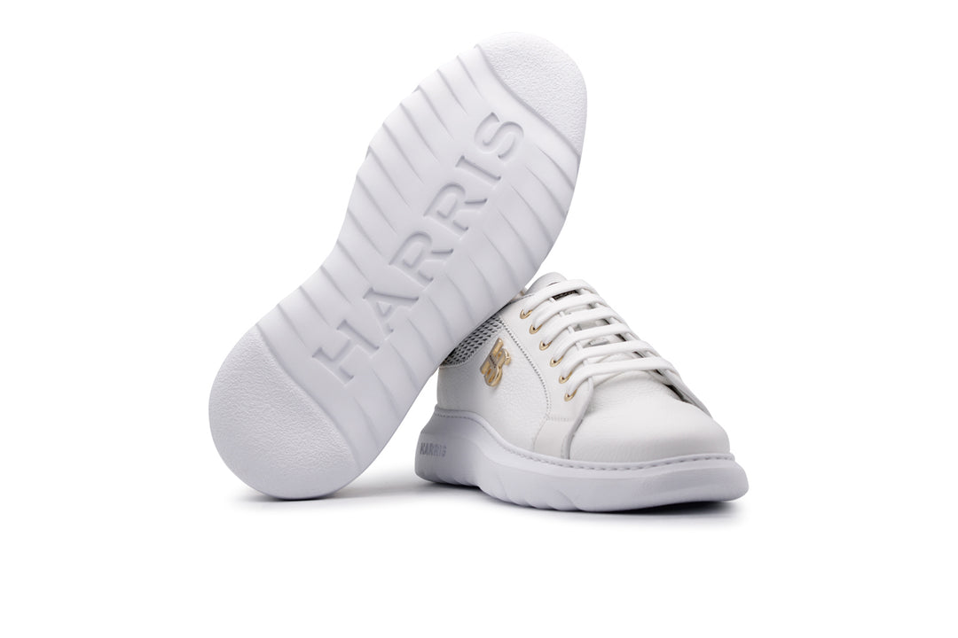 Gedruckte Leder -Turnschuhe