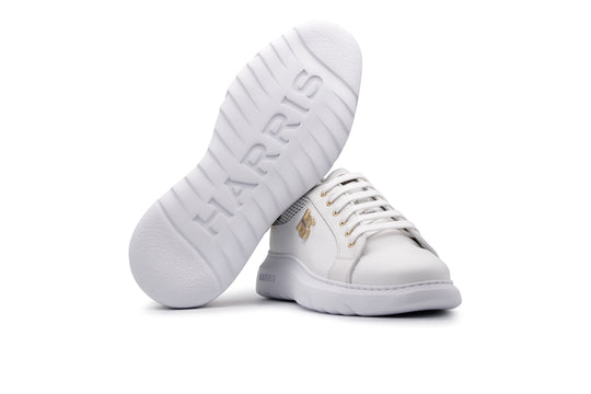 Gedruckte Leder -Turnschuhe
