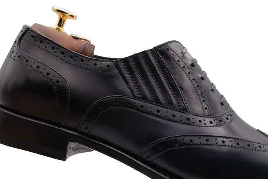 Slip-On Oxford with Brogue Detailing