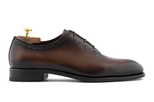 French leather and brouge details