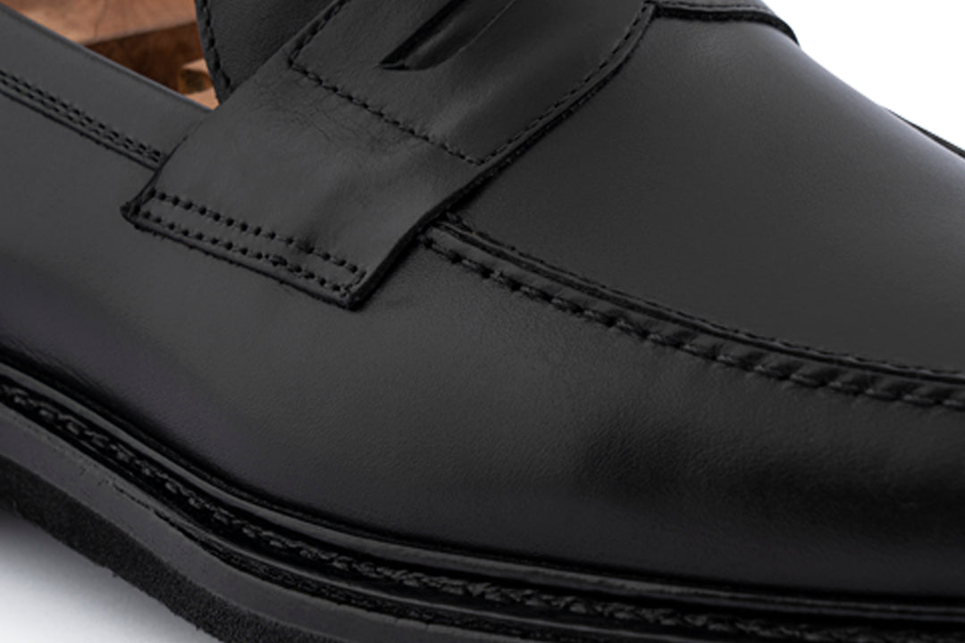 Mocassin en cuir brossé