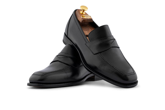 Printed leather moccasin