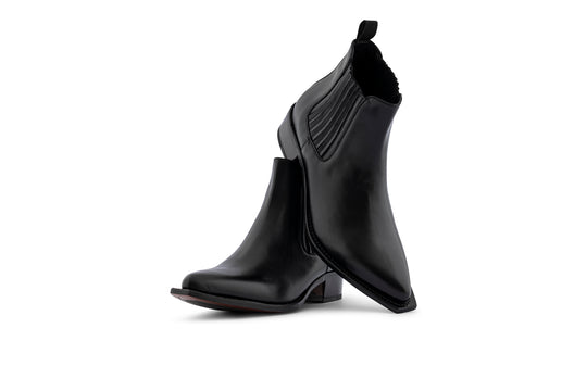 Bottine en cuir texan avec élastique