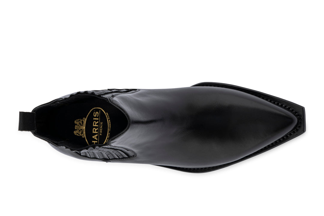 Bottine en cuir texan avec élastique