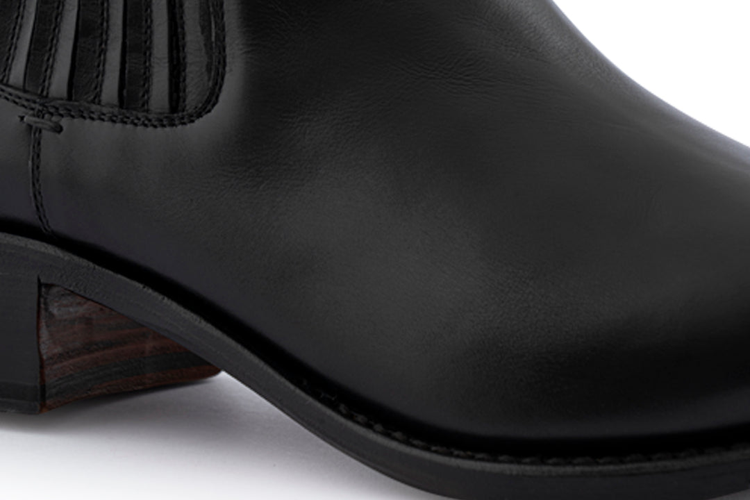 Bottine en cuir texan avec élastique