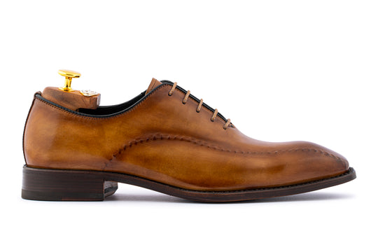 Hand-painted leather brogues