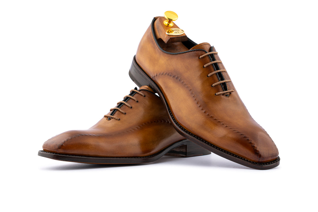 Hand-painted leather brogues