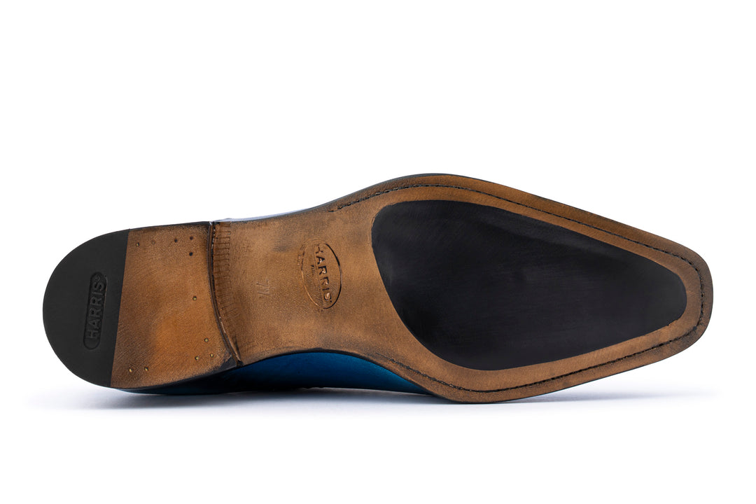 Francesina in pelle dipinta a mano