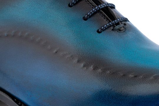 Francesina in pelle dipinta a mano