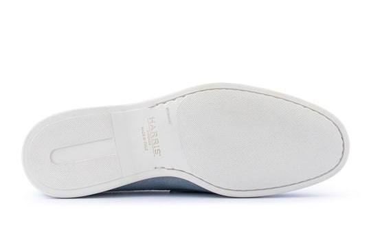 Suede moccasin and rubber sole