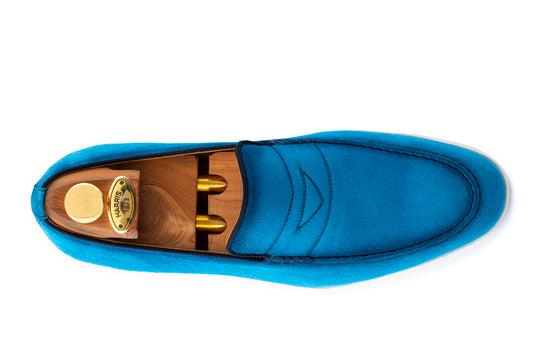 Mocassino in suede e suola in gomma