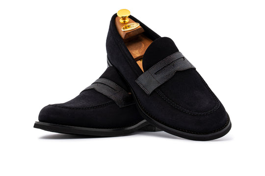 Terni moccasin in suede – Blue