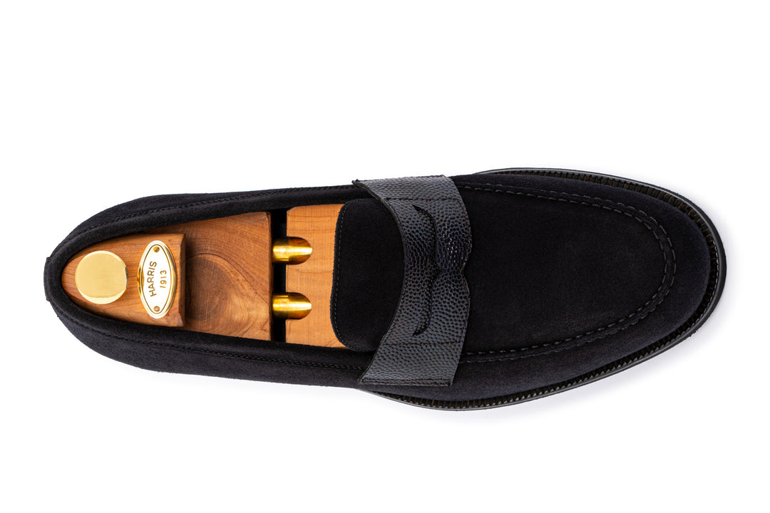 Terni moccasin in suede – Blue