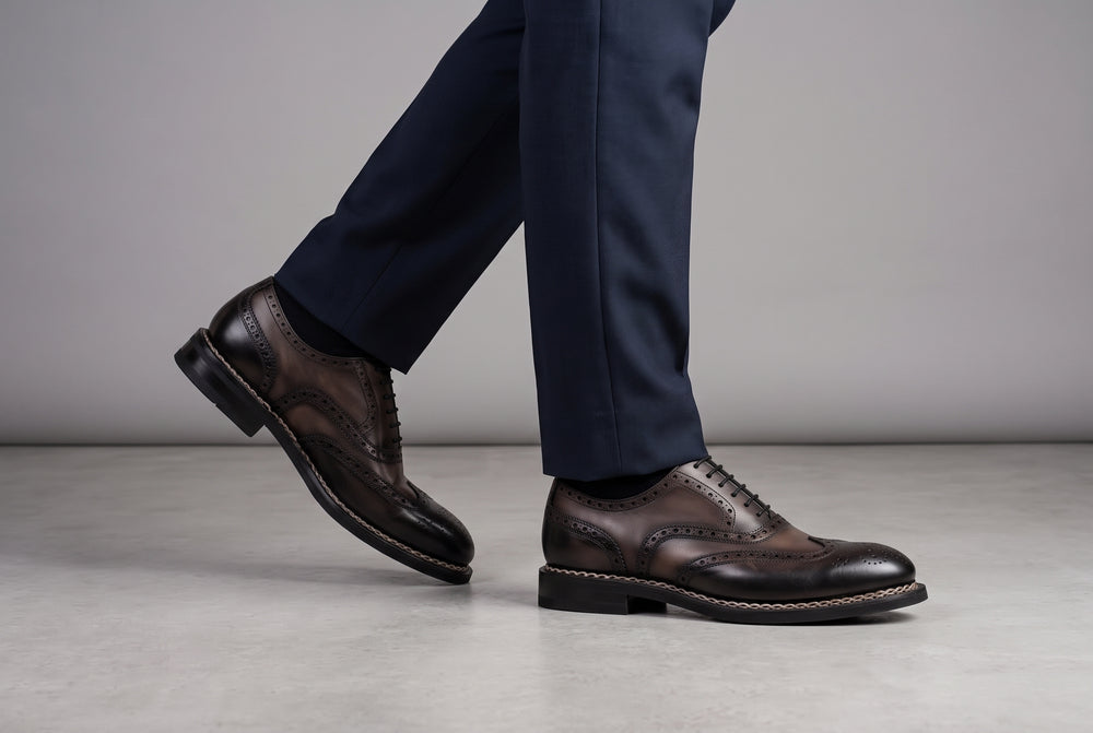 Oxford shoes 9054 – Gray and Black
