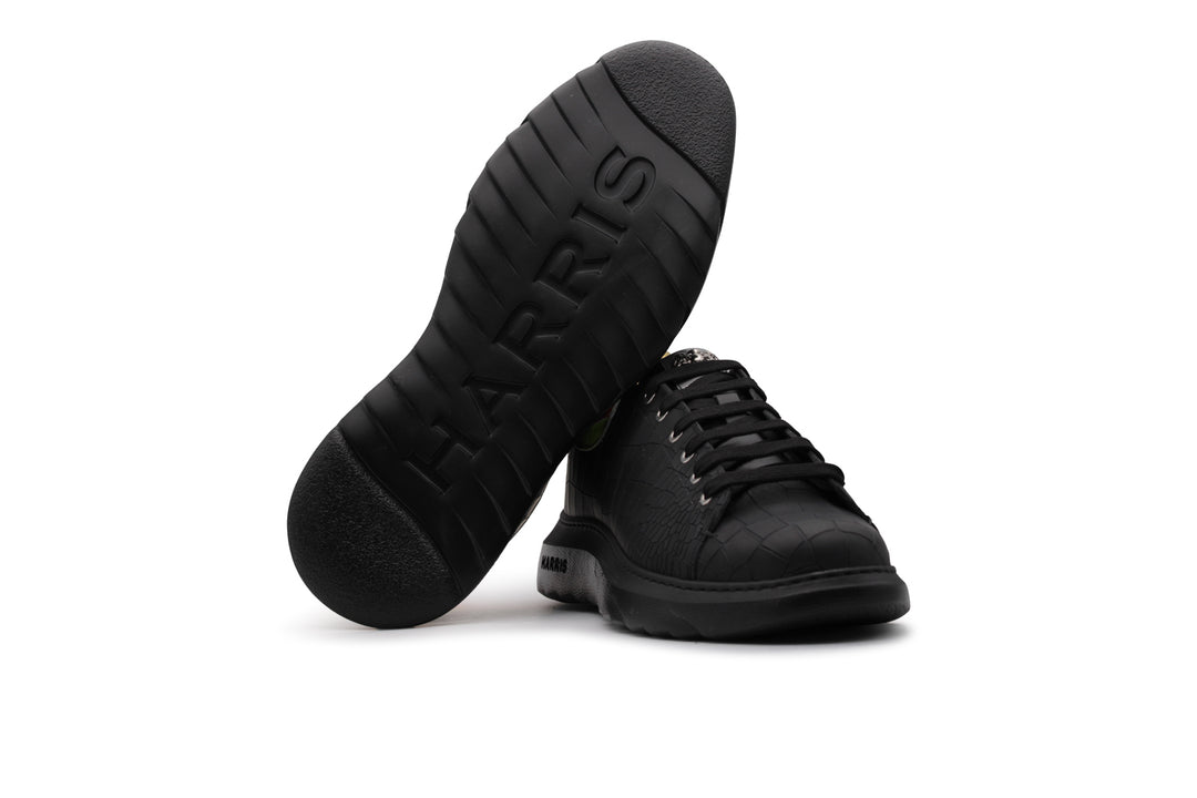 Baskets imprimées effet crocodile