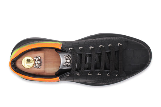 Baskets imprimées effet crocodile