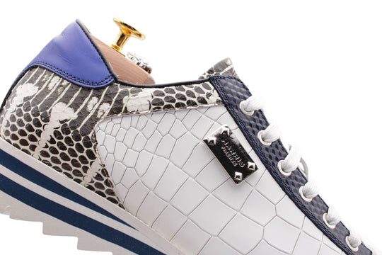 Sneakers in pelle stampata