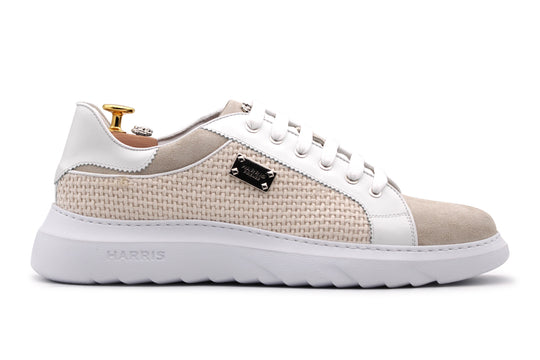 Sneakers in tela e camoscio