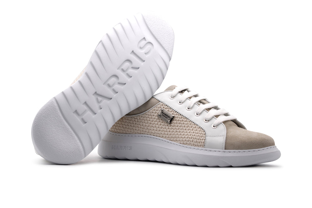 Sneakers in tela e camoscio
