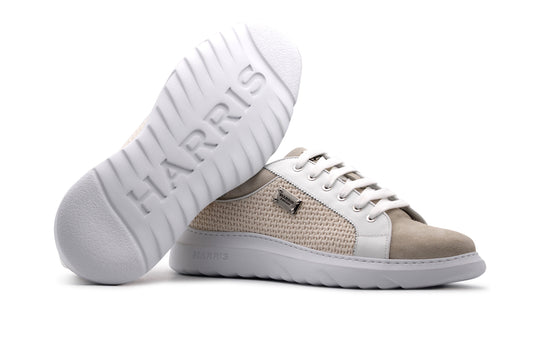 Sneakers in tela e camoscio