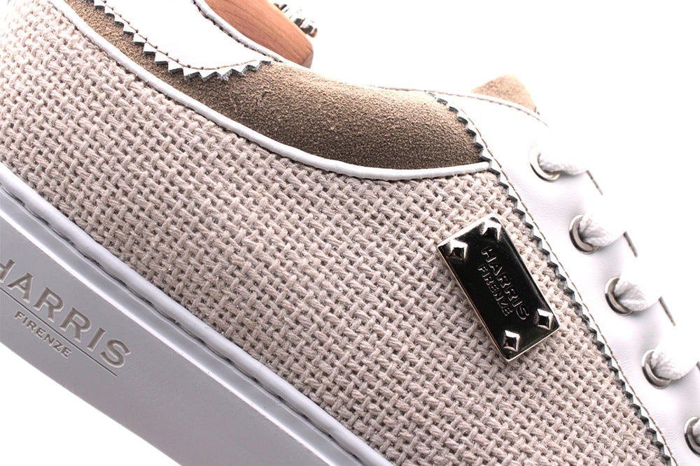 Sneakers in tela e camoscio
