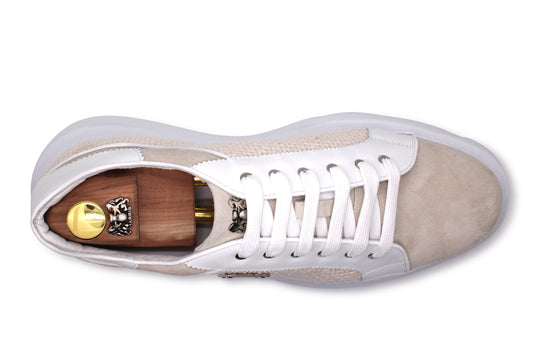 Sneakers in tela e camoscio