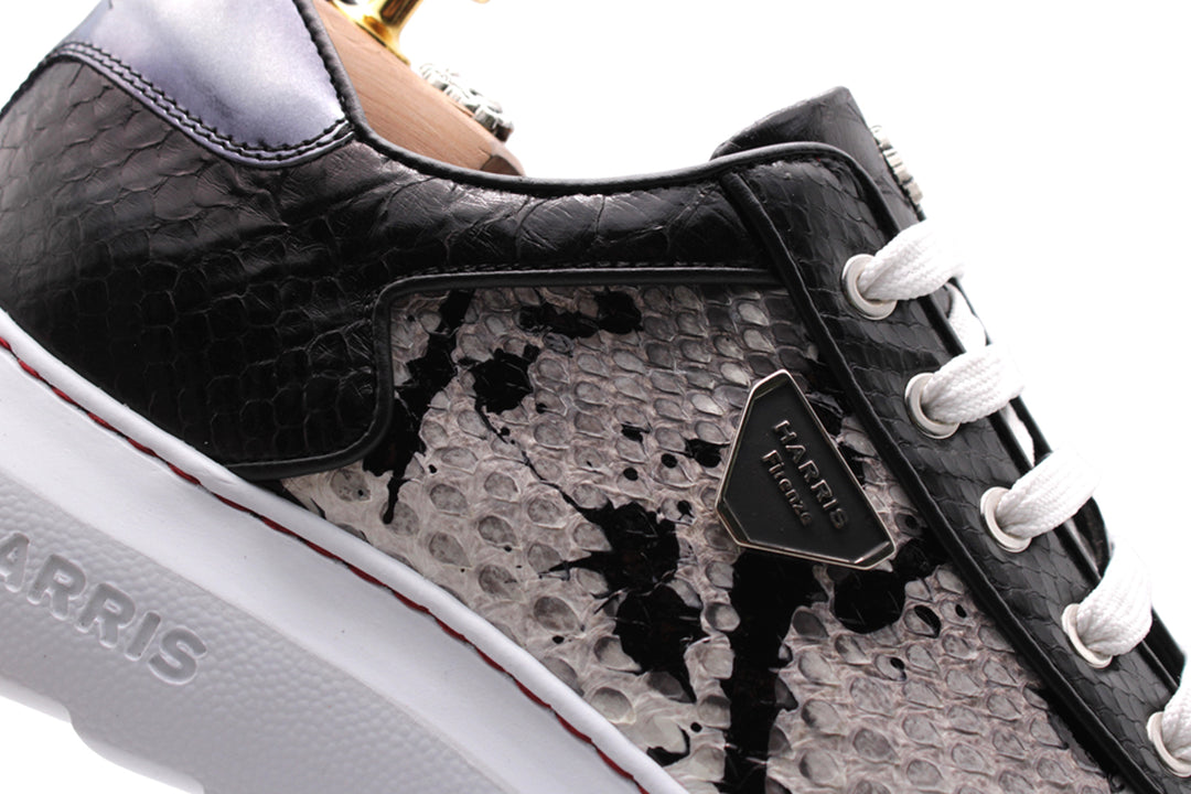 Sneaker in pelle pregiata nero