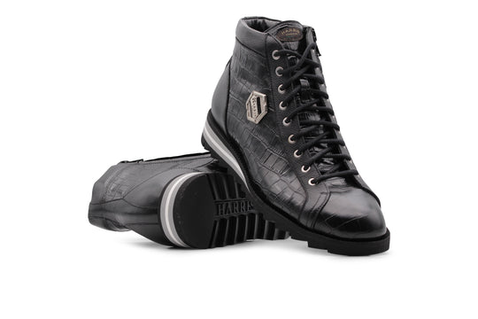 Polacchino in pelle effetto coccodrillo