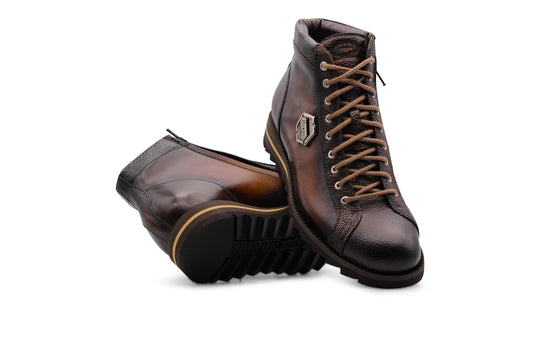 Handbemalte Lederstiefelette