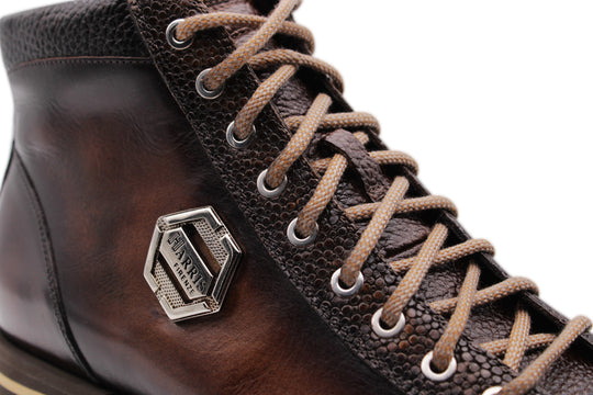 Handbemalte Lederstiefelette