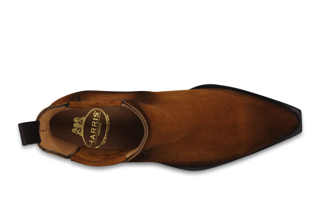 Polacchino texano in suede Cognac sfumato