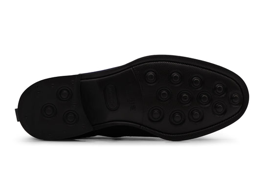 Botín de ante Azul con elástico