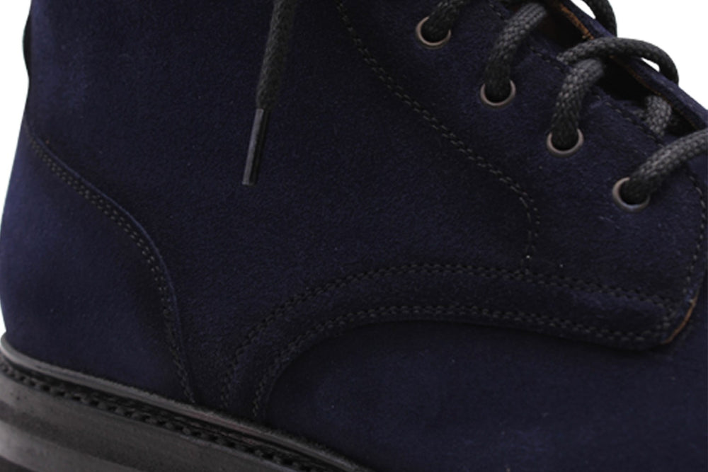 Smooth suede ankle boot Blue