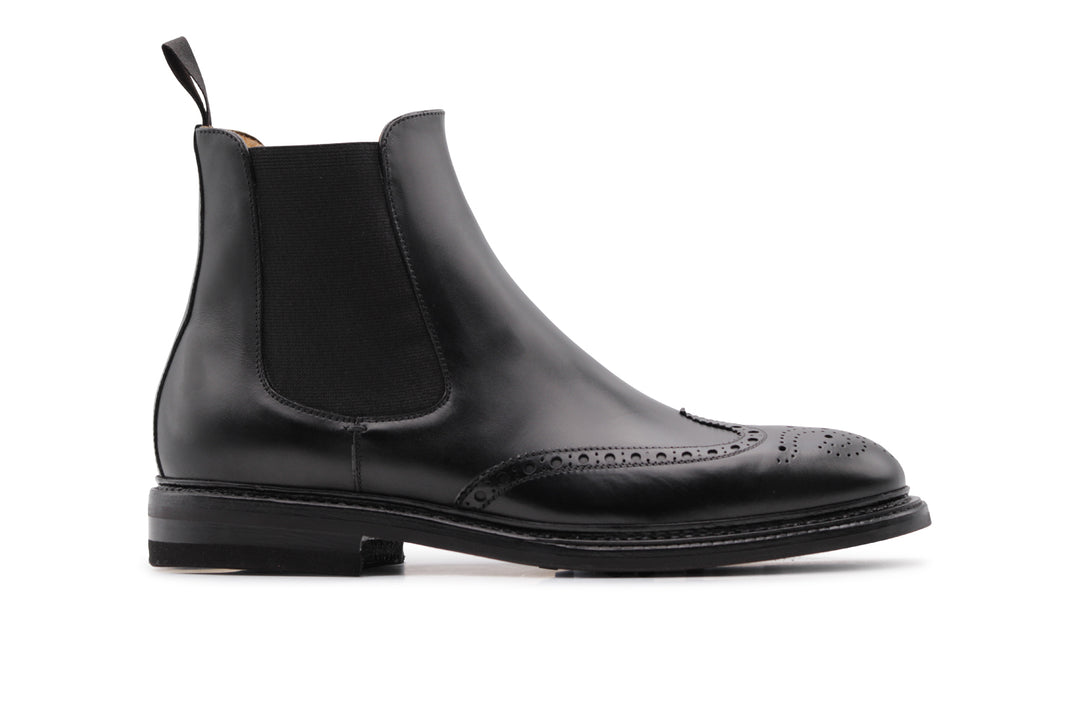 Polacchino con elastico e dettagli Brogue