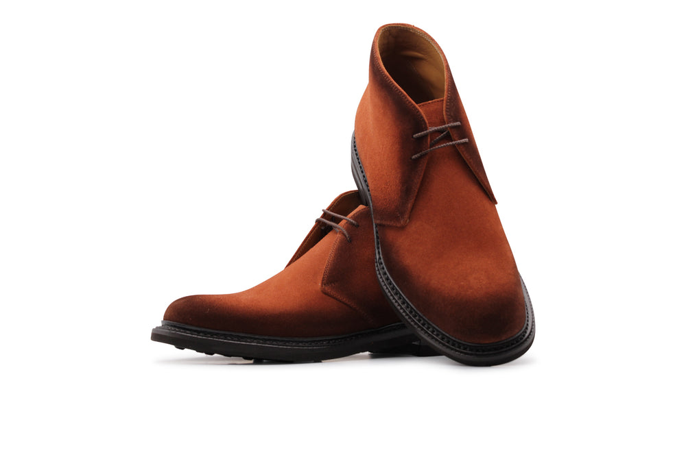 Rust suede ankle boot