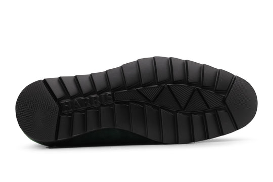 Stringata in suede con cucitura a mano