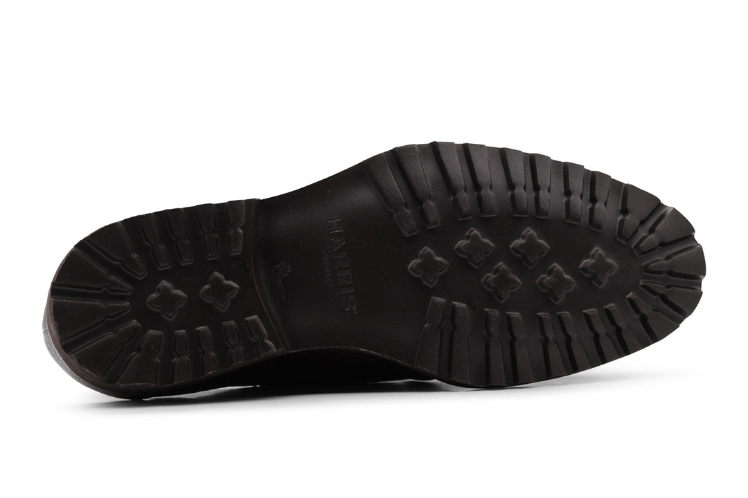 Stringata in pelle effetto alce con cucitura a mano