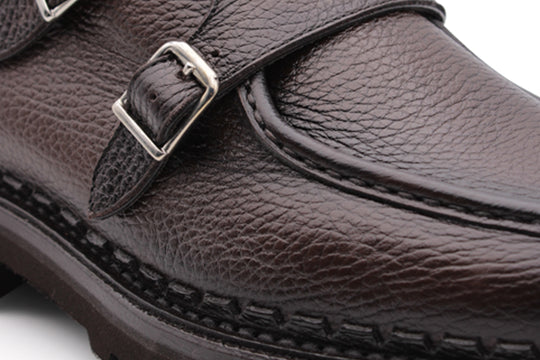 Doppia fibbia con cucitura a mano