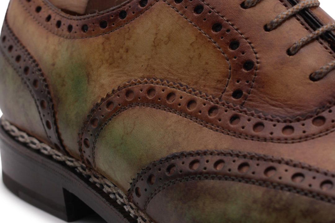 Francesina dipinta a mano con lavorazione Norvegese