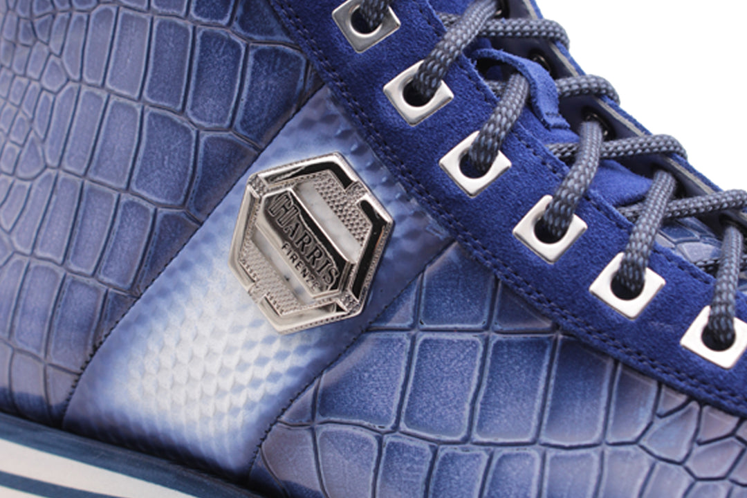 Polacchino in pelle effetto coccodrillo