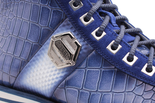 Polacchino in pelle effetto coccodrillo
