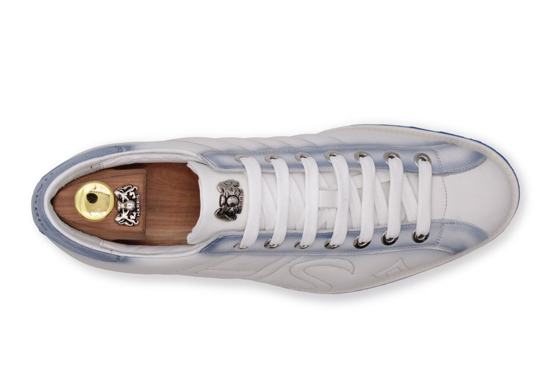 Sneaker in shaded leather and suede